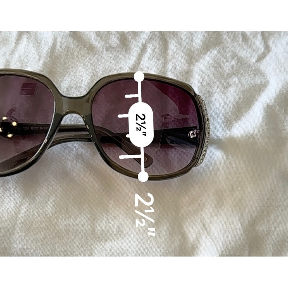 Fossil Meadow Sunglasses Womens 61mm Gray Purple Gradient Rhinestone Bling EUC - Picture 5 of 7